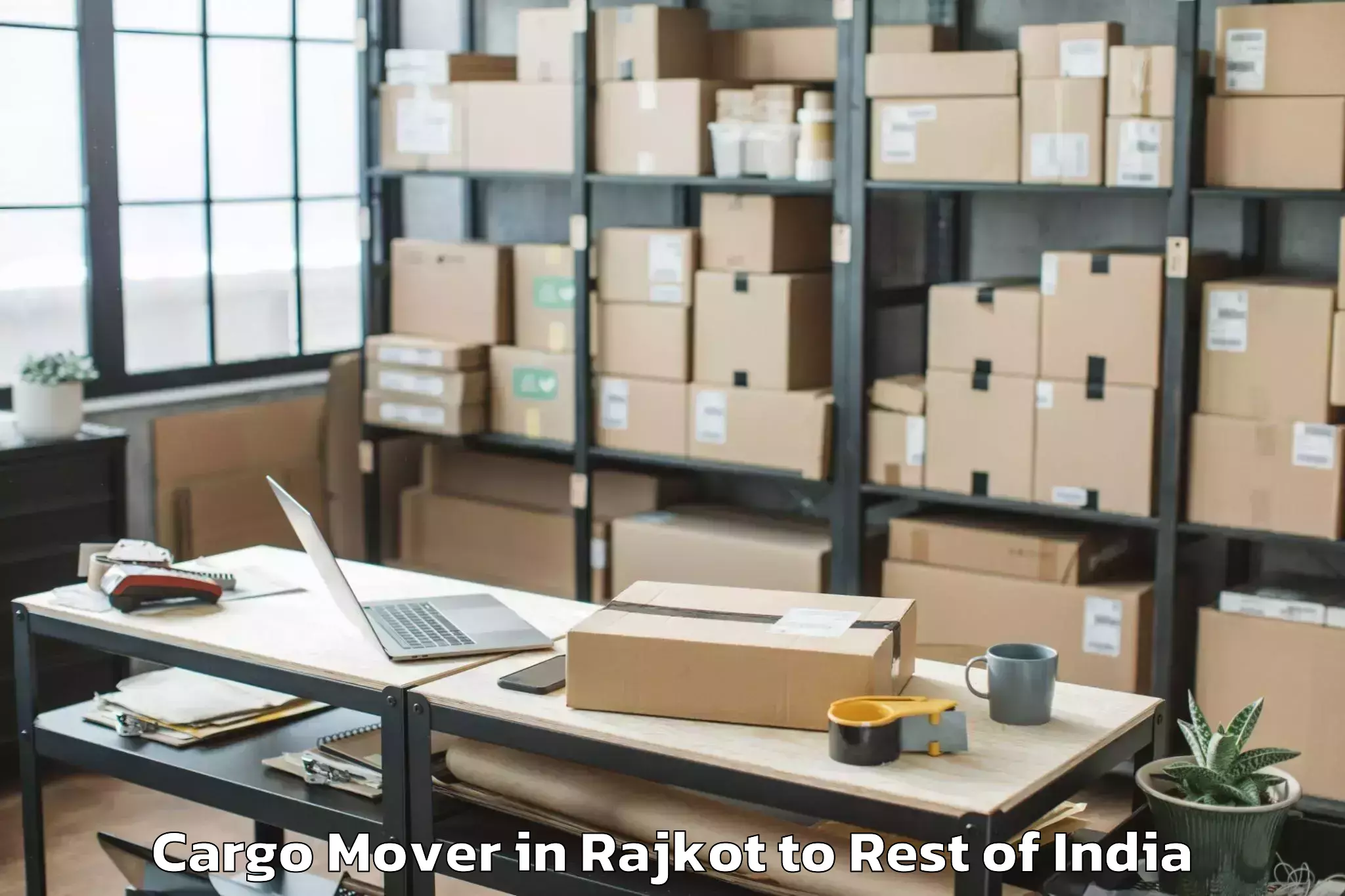 Top Rajkot to Damhal Hanjipora Cargo Mover Available